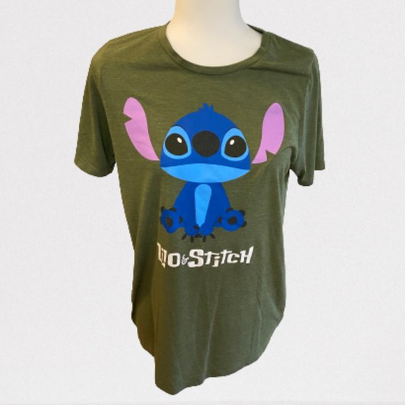 Disney Tops - Disney Lilo and Stitch Green Short Sleeve Tee XL